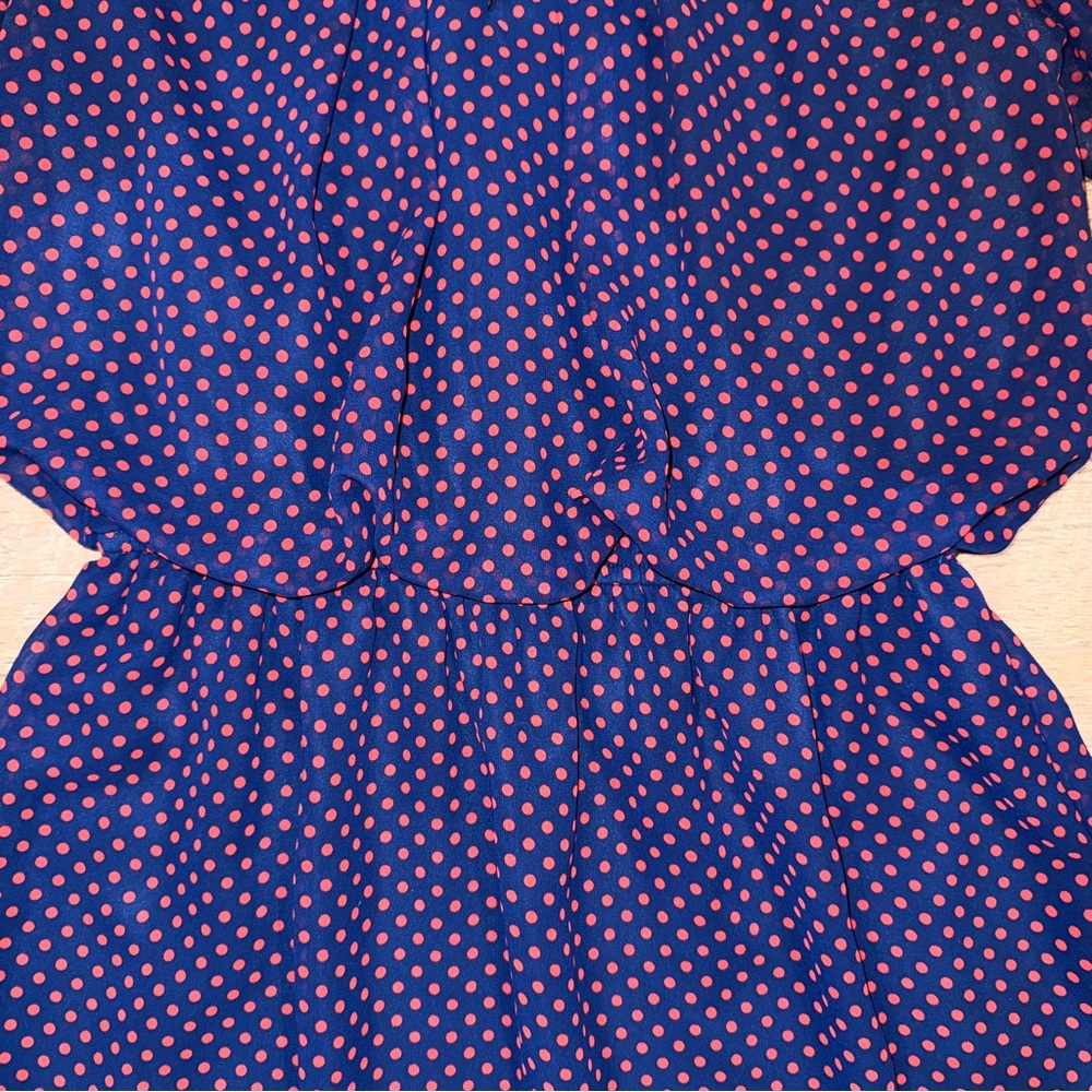 Enfocus Studio Navy With Red Polka Dot Dress - Picture 13 of 13